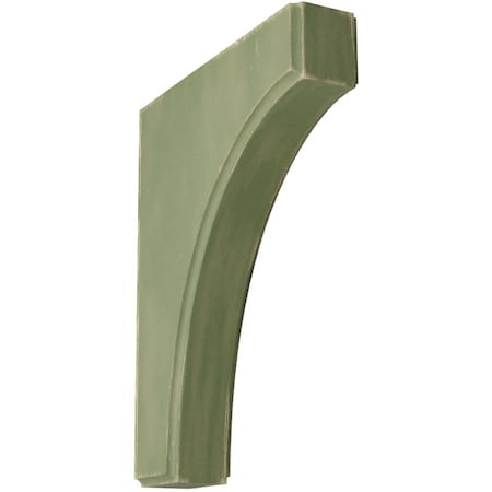Ekena Millwork 1 3/4"W x 8"D x 10"H Clarksville Wood Vintage Decor Bracket, Restoration Green BKTWD02X08X10CVGR